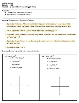 Image result for Exponential Function College Algebra Notes