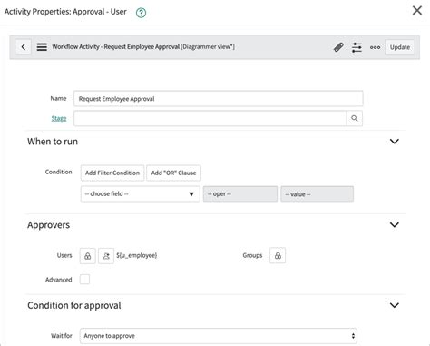 ServiceNow Workflow Activities に対する画像結果