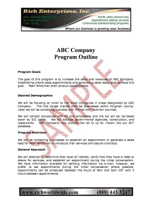 Program Outline Sample に対する画像結果