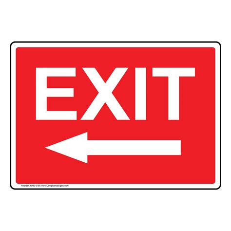 Toradh íomhá ar Printable Exit Sign PDF