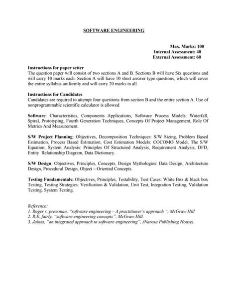 Image result for Software Engineering Course Syllabus