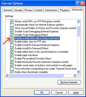 JavaScript Internet Options に対する画像結果