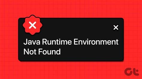 Toradh íomhá ar Java Runtime Environment Not Found Fix
