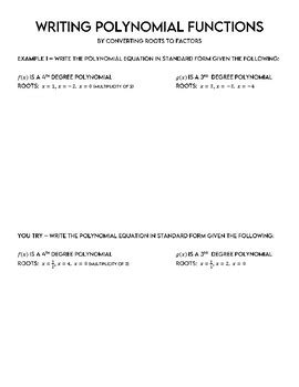 Toradh íomhá ar Writing a Polynomial Function From a Graph