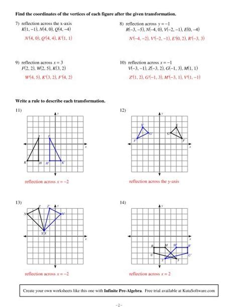 Kuta Software Reflections ਲਈ ਪ੍ਰਤੀਬਿੰਬ ਨਤੀਜਾ