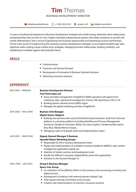Business Development Resume Samples に対する画像結果