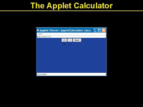 Image result for Applet in Java Four Function Calculator