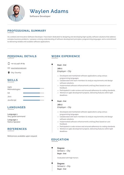 Image result for Software Developer Resume