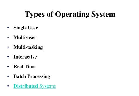 Image result for Types of Operating System Project