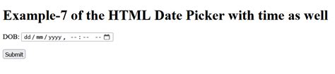 Image result for HTML Rolling Date PICKER