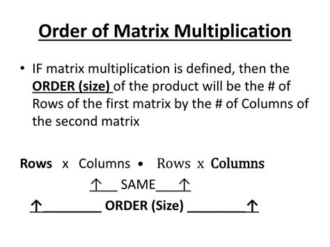 Toradh íomhá ar Matrix Multiplication Order