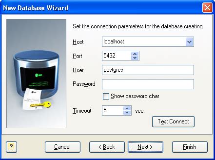 Database Connection Wizard に対する画像結果