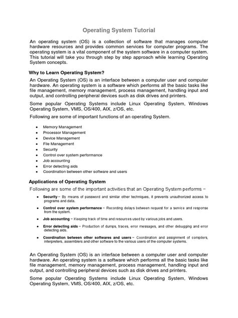 Afbeeldingsresultaten voor Operating System Tutorial