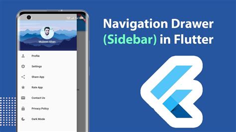 Flutter Drawer Menu に対する画像結果