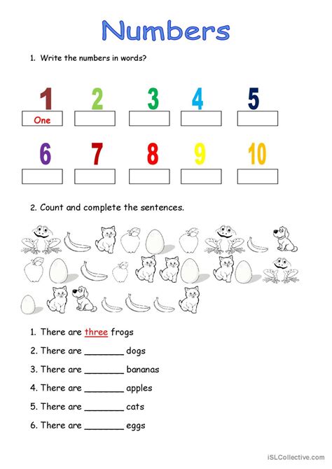 Numbers Worksheet English に対する画像結果