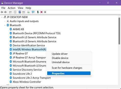 Toradh íomhá ar Device Manager Menu