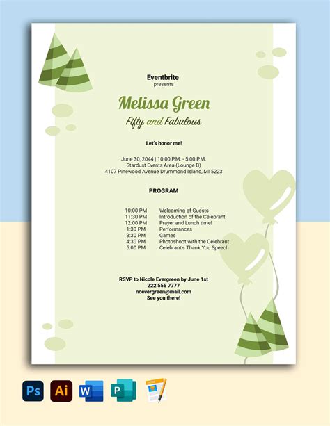 Image result for Birthday Party Program Outline