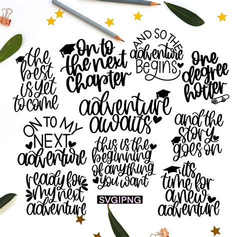 Graduation Quote Svg Bundle, Grad Cap Quotes Svg, Graduation Shirt Svg ...