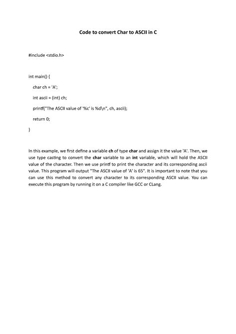 Toradh íomhá ar Char Code C