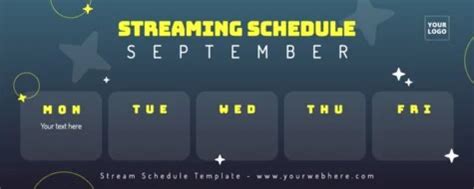Image result for Stream Schedule Maker