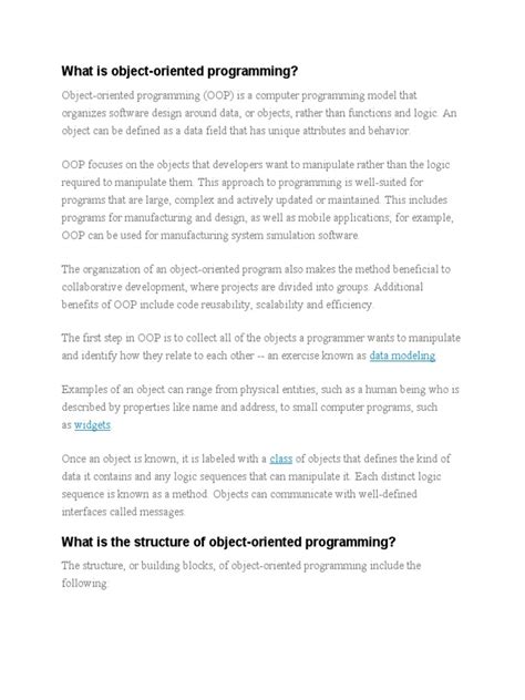 Toradh íomhá ar Object-Oriented Programming Notes