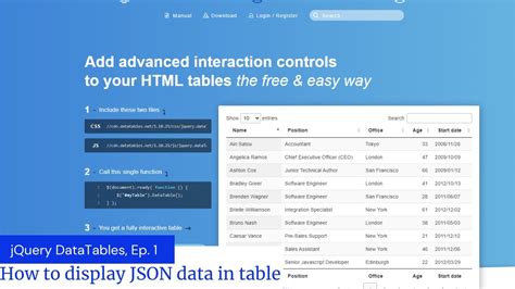 Image result for How to Load JSON Data into Table in HTML by Using Ajax