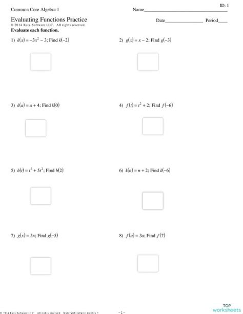 Image result for Evaluating Functions Practice Worksheet