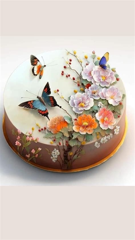 Image result for Simple 2 Layers Cake Spring Flower