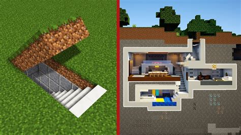 Minecraft: How To Build A Modern Secret Base Tutorial - (Hidden House ...