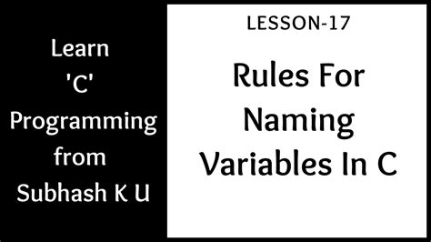 Image result for Variable Name Rules in C Programming