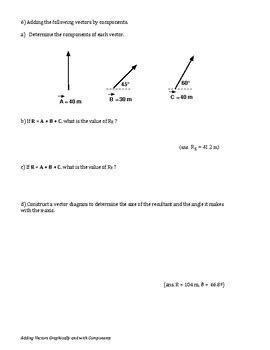 Image result for Adding Vectors Graphically Worksheet
