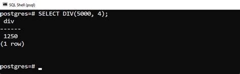 Toradh íomhá ar Mod Function in SQL