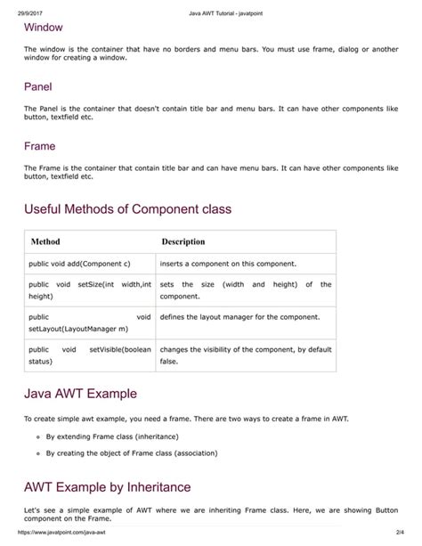 Image result for AWT in Java Notes PDF