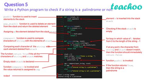 Image result for Program for Palindrome in Python Whit Out Slicing