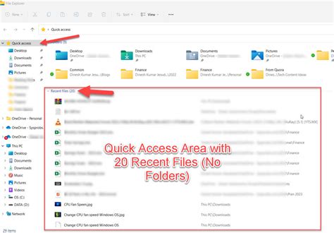 Image result for Windows 11 File Explorer Recent Files