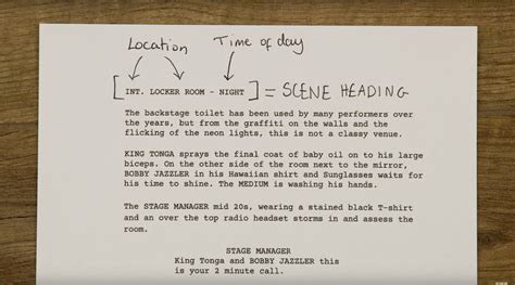 Image result for How a Script Is Set Out