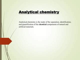 Image result for Analytical Chemistry Introduction