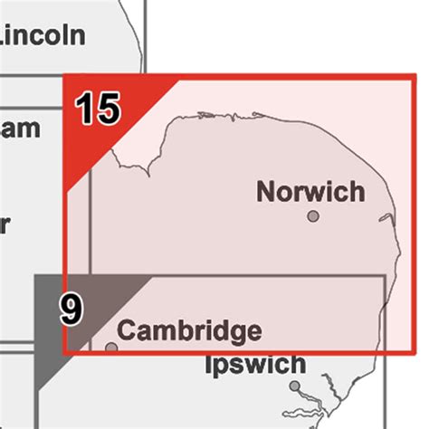 Image result for East Anglia Postcode Map