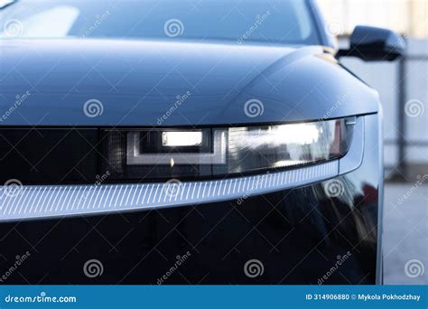 Modern Car Headlamp Flashing Light with Blinking on Continuously ...