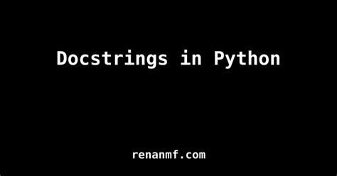 Image result for Python Docstring Convention