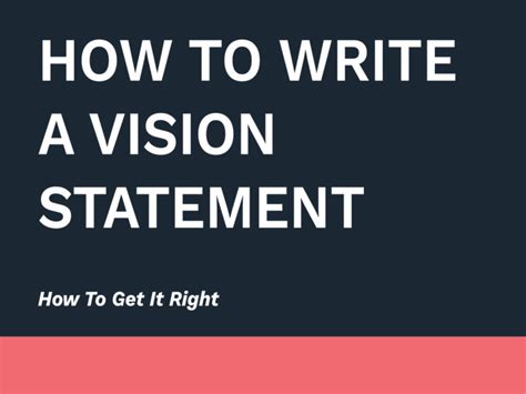 Image result for How to Write a Vision Statement Examples