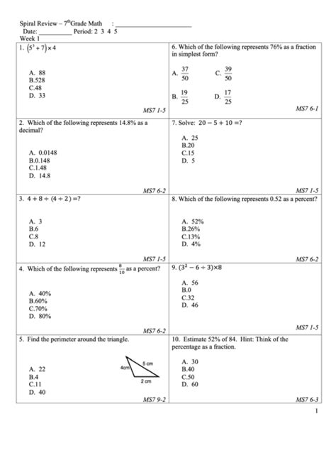 Image result for 7th Grade Math Worksheets PDF