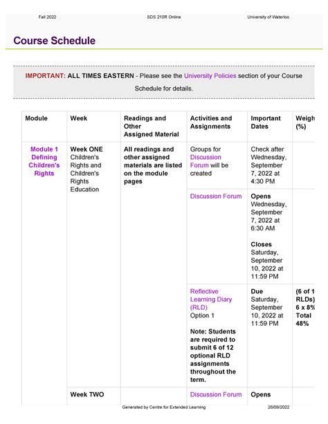 Toradh íomhá ar Syllabus Course Schedule
