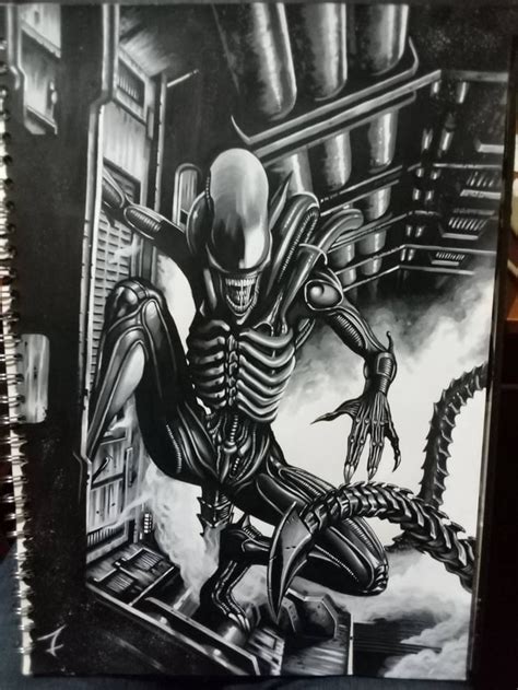 Toradh íomhá ar Alien Acrylic Painting