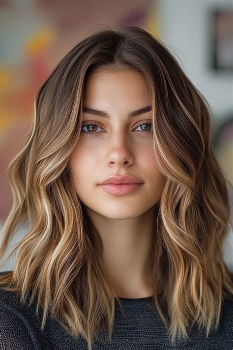 37 Trendy Shoulder Length Bob Hairstyles : Beachy Brunette Bob with ...