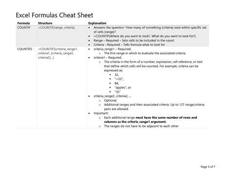 Excel Math Formulas Cheat Sheet に対する画像結果
