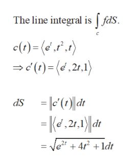 Toradh íomhá ar Finding Line Integral of a Scalar Function