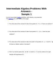 Image result for Intermediate Math Problems