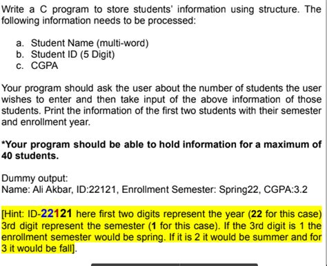 Image result for Write a C Program Using Structures to Print Student Details