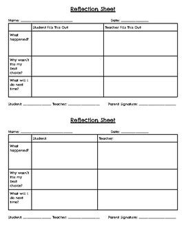Image result for Student Safety Reflection Sheet